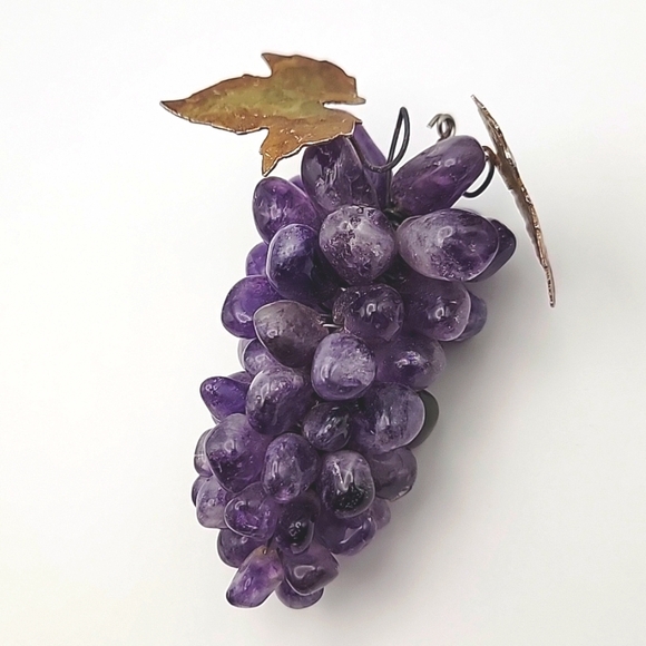 525 Cts Purple Amethyst Grape Cluster Ornament 105g Natural Crystal Gemstone - Picture 1 of 9